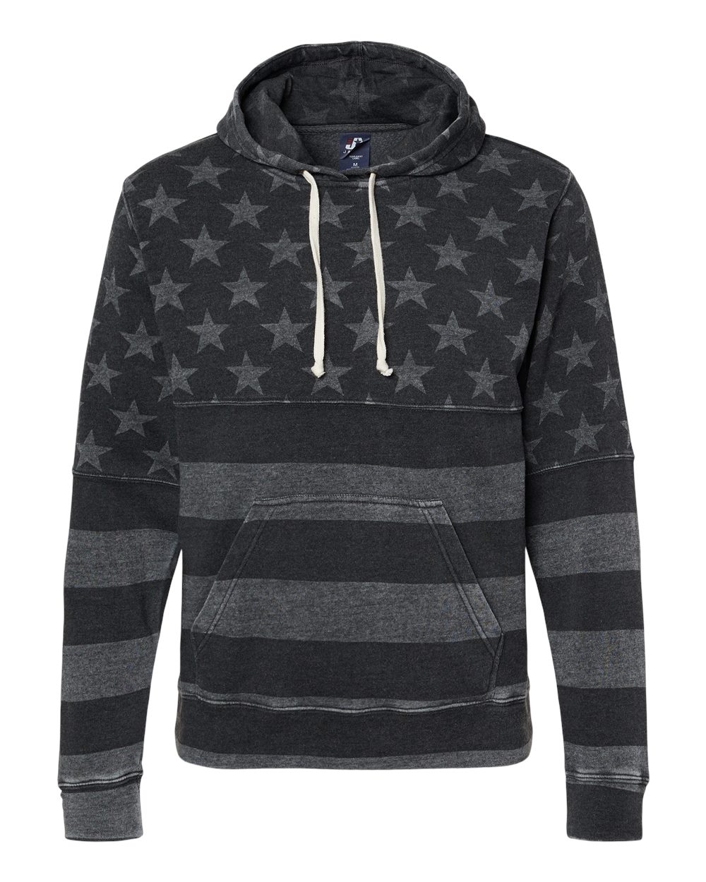 J. America 8871 - Black Stars & Stripes Triblend
