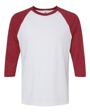 American Apparel 2003CVC - White/ Heather Cardinal
