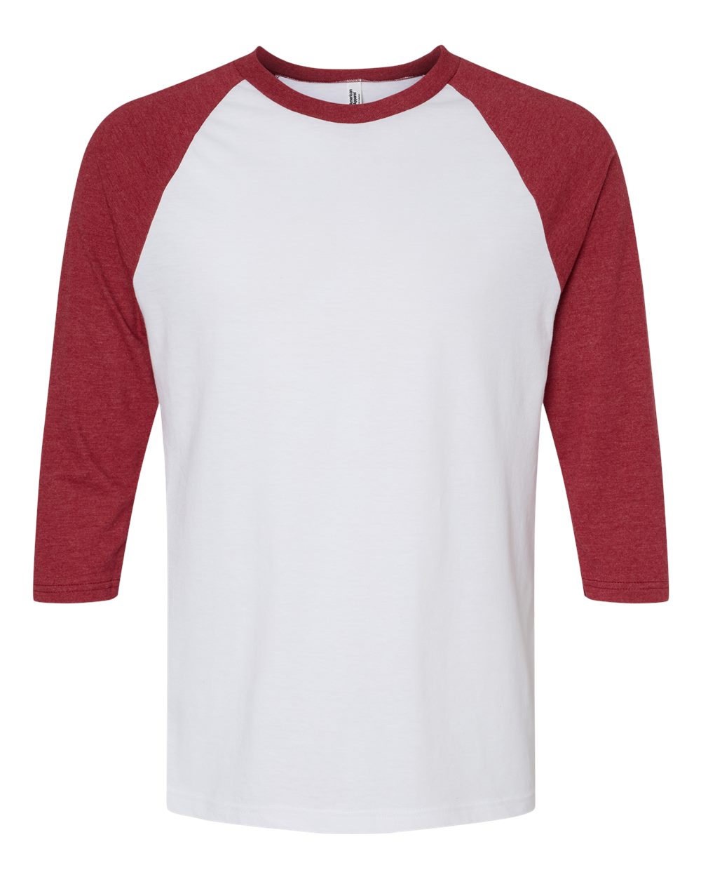 American Apparel 2003CVC - White/ Heather Cardinal